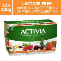 Activia - Probiotic Yogurt Lactose Free-Vnll/Chry/Rbry/Sbry, 100 Gram