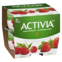 Activia - Probiotic Yogurt - Strawberry/Raspberry, 100 Gram