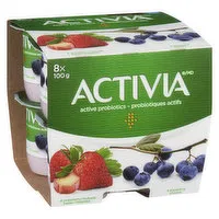 Activia - Probiotic Yogurt 2.9% M.F - Assorted Fruit, 8 Each