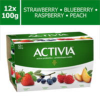 Activia - Probiotic Yogurt - Strwbrry/Blubrry/Raspbrry/Peach, 100 Gram