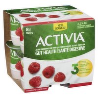 Activia - Probiotic Yogurt Raspberry 2.2% M.F., 8 Each