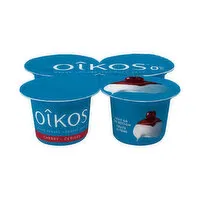 Oikos - Cherry Greek Yogurt 0% M.F., 4 Each