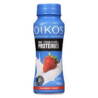 Oikos - Drinkable Greek Yogurt High Protein Strawberry, 190 Millilitre