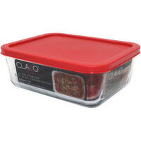 CLARO - Rectangular Container Red Lid 1.9L, 1 Each