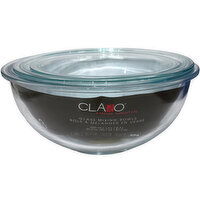 CLARO - Glass Mixing Bowls 3Pc Set, 3 Each