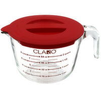 CLARO - Glass 8 Cup Measuring W/Red Lid, 1 Each