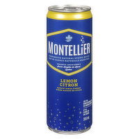 Montellier - Carbonated Natural Spring Water - Lemon, 355 Millilitre