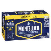 Montellier - Carbonated Natural Spring Water - Lemon, 10 Each