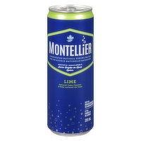 Montellier - Carbonated Natural Spring Water - Lime, 355 Millilitre