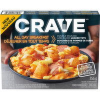 CRAVE - All Day Breakfast Double Sausage and Bacon Tots, 255 Gram