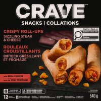 Crave - Crispy Roll Ups, Sizzling Steak & Cheese, 540 Gram
