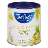 Tetley - Soothe Herbal Tea - Ginger Mint with Lemongrass, 20 Each