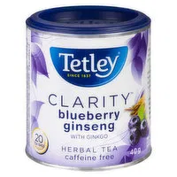 Tetley - Herbal Tea - Clarity Blueberry Ginseng, 20 Each