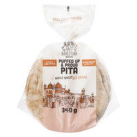 Bakestone Brothers - Puffed & Proud Pita Thin Style, Whole Wheat Small, 340 Gram