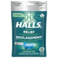 Halls - Cough Lozenges - Assorted Mint NSA, 25 Each