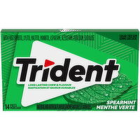 Trident - Spearmint Flavour Sugar Free Gum, 14 Each