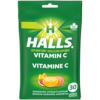 Halls - Supplement Drops - Assorted Citrus, 30 Each