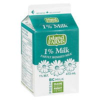 Island Farms - Milk 1% Partly Skimmed, 473 Millilitre