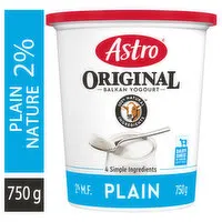 Astro - Original Balkan Style Plain Yogurt 2%, 750 Gram