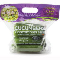 Cucumbers - Minis, Fresh, 2lb Bag, 907 Gram