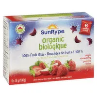 Sunrype - Organic Bites Apple Strawberry, 18 Gram