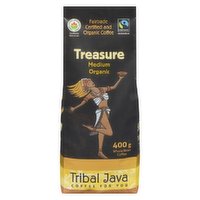 Tribal Java - Treasure Medium Organic Whole Bean, 400 Gram