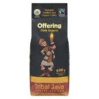 Tribal Java - Offering Dark Organic Whole Bean, 400 Gram