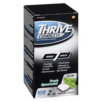 Thrive - Complete Nicotine Gum Fresh Spearmint 2mg Reg St, 108 Each