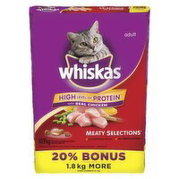 Whiskas - Meaty Selections With Real Chicken - Adult Cat, 10.9 Kilogram