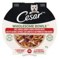 Cesar - Wholesome Bowls, Beef, Chicken, Carrots & Purple potatoes, 85 Gram