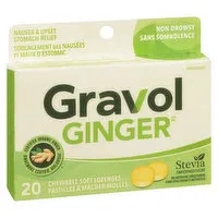 Gravol - Chewable Ginger Lozenges Non Drowsy, 20 Each