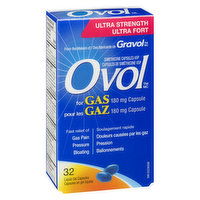 Ovol - 180mg Gas Relief Liquid Gels - Ultra Strength, 32 Each