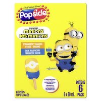 Popsicle - Minions Frozen Confection Bar, 6 Each