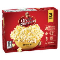 Orville Redenbacher's - Buttery Flavour Microwave Popcorn, Pack of 3 Bags