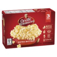 Orville Redenbacher's - Extra Buttery Flavour Microwave Popcorn, Pack of 3 Bags