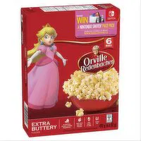 Orville Redenbacher's - Extra Buttery Flavour Microwave Popcorn, Pack of 6 Bags, 6 Each