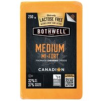 Bothwell - Lactose Free Medium Cheddar Cheese, 250 Gram