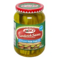 Bick's - Sandwich Savers Pickles - Sweet Yum Yum, 500 Millilitre