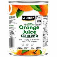 Selection - Frozen Concentrated Orange Juice, With Pulp, 295 Millilitre