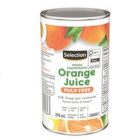 Selection - Frozen Orange Juice Concentrate, Pulp Free, 295 Millilitre