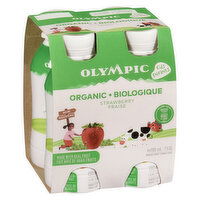 Olympic - Organic Kids Strawberry Drinkable Yogurt, 4 Each