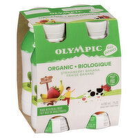 Olympic - Organic Kids Strawberry Banana Drinkable Yogurt, 4 Each