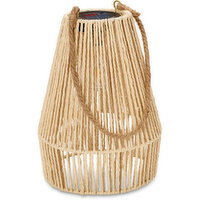 natural - Bamboo Lantern LED Solar Panel, 1 Each