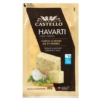 CASTELLO - Creamy Havarti - Garlic & Herb, 200 Gram