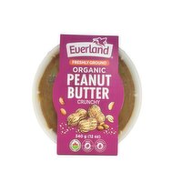 Everland - Freshly Ground Organic Peanut Butter Crunchy, 340 Gram