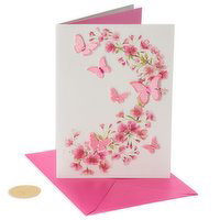 Papyrus - Greeting Card - Pink Butterflies, 1 Each