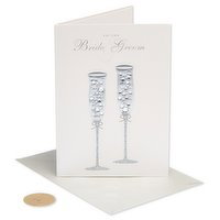 Papyrus - Greeting Card - Champagne Flutes with Gems, 1 Each