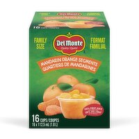 Del Monte - Mandarin Orange Cups, Family Size, 16 Each