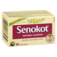 Senokot - Natural Senna Laxitive Tablets, 30 Each