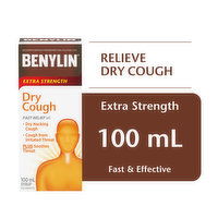 Benylin - Dry Cough Syrup Regular Strength, 100 Millilitre